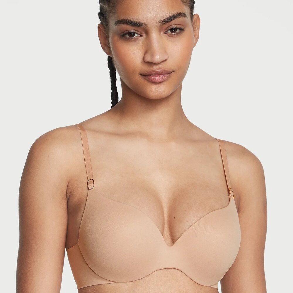 Victoria's Secret Tan Incredible Demi Bra Seamless Molded Cups